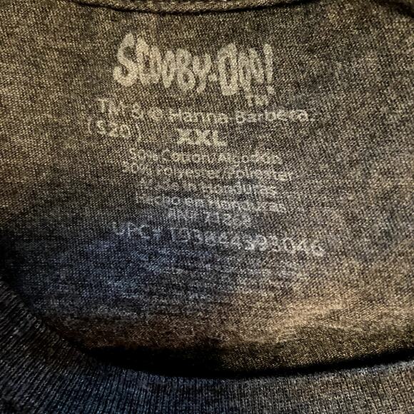 Scooby Doo Crew Neck T-Shirt Scooby Shaggy Laughing Print Short Sleeve Gray XXL - Picture 4 of 5